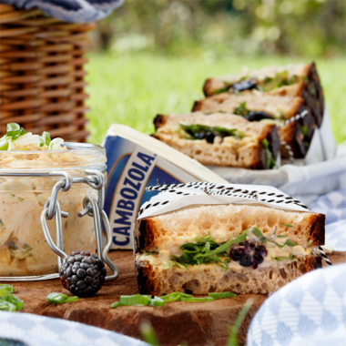 Bildmotiv für Picknicksandwiches mit CAMBOZOLA Aufstrich