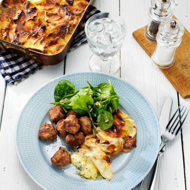 Bildmotiv für Cremiger Wurzelgemüsegratin mit CAMBOZOLA